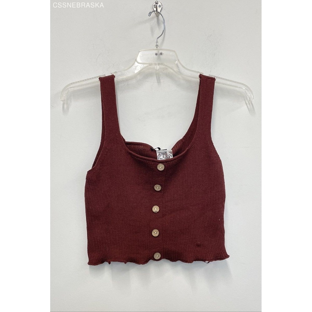 Very J Brown Ribbed Knit Tank - Size M‎